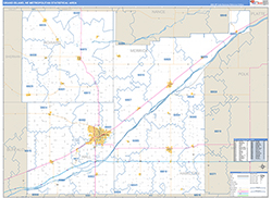 Grand Island Metro Area Wall Map Basic Style 2026